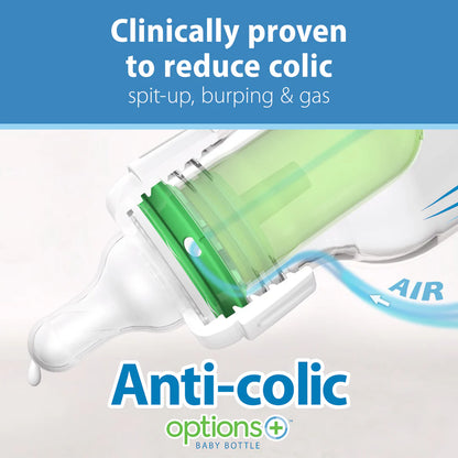Narrow-Neck Natural Flow Anti-Colic Options + Bottle - 120ml - Level 1 Nipple