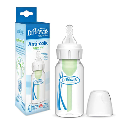 Narrow-Neck Natural Flow Anti-Colic Options + Bottle - 120ml - Level 1 Nipple