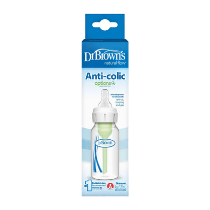 Narrow-Neck Natural Flow Anti-Colic Options + Bottle - 120ml - Level 1 Nipple