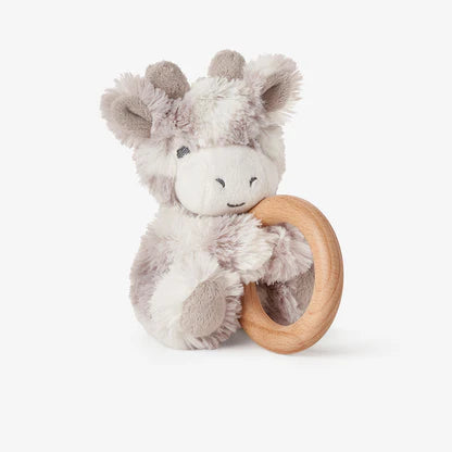 Plush Giraffe Wooden Ring Rattle