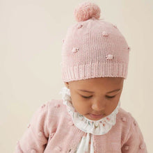 Load image into Gallery viewer, Popcorn Knit Pom Pom Baby Hat
