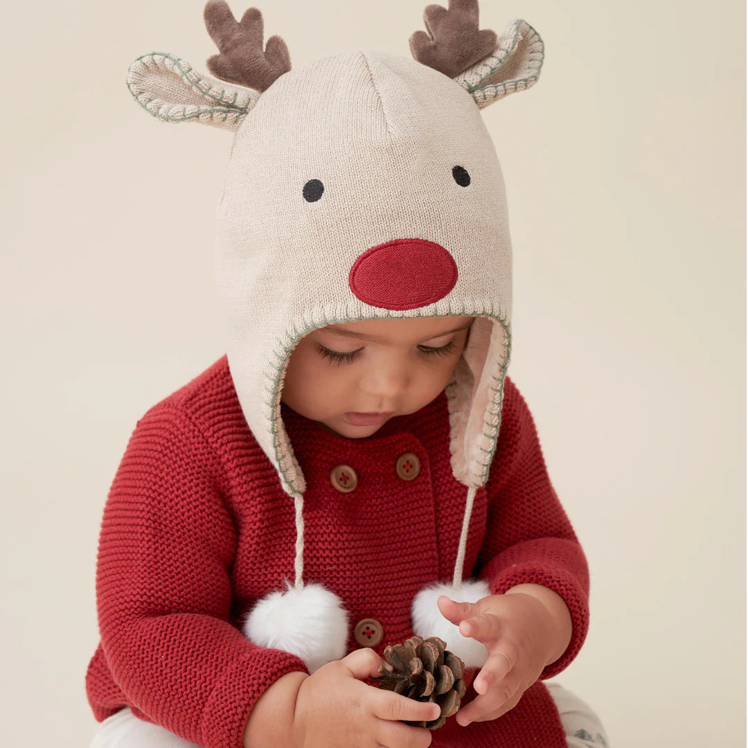 Reindeer Aviator Baby Hat