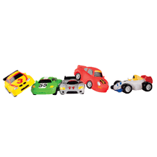 Load image into Gallery viewer, Race Car Party Squirtie Baby Bath Toy
