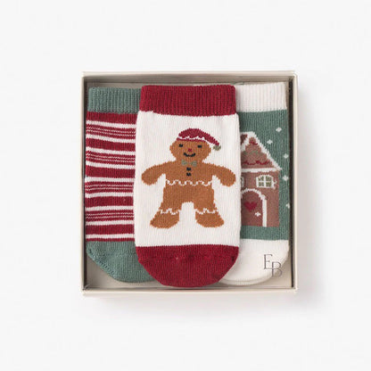 Gingerbread Christmas Socks 3pk