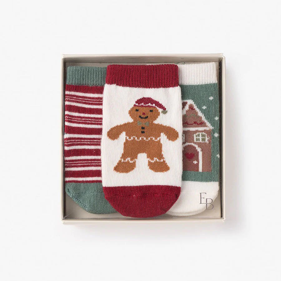 Gingerbread Christmas Socks 3pk