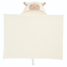 Load image into Gallery viewer, Lambie Hooded Baby Bath Wrap

