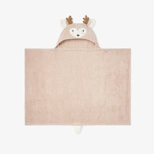 Load image into Gallery viewer, Fawn Hooded Baby Bath Wrap
