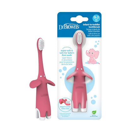 Infant to Toddler Toothbrush - Pink Elephant