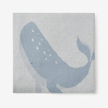 Load image into Gallery viewer, Whale Cotton Knit Baby Blanket
