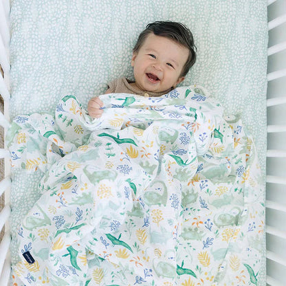 Muslin Swaddle Blanket Set Premium Cotton - Dino Roar + Upscale