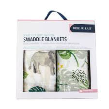 Muslin Swaddle Blanket Set Premium Cotton  - Jungle + Rainforest