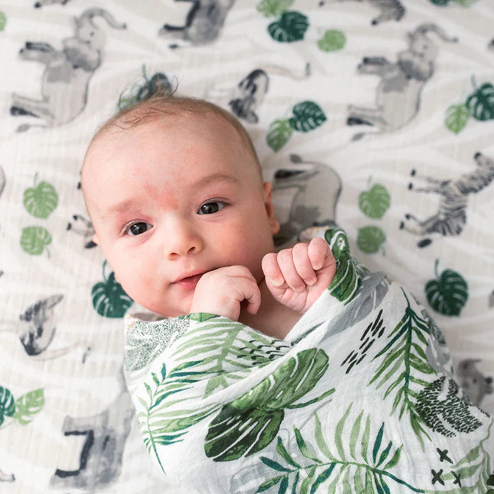 Muslin Swaddle Blanket Set Premium Cotton  - Jungle + Rainforest