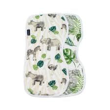 Jungle + Rainforest Classic Muslin Burp Cloths Set