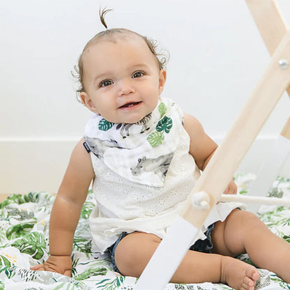 Jungle + Rainforest Classic Muslin Bandana Bib Set