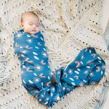 Muslin Swaddle Blanket Set Premium Cotton - Narwhal + Hello Sunshine