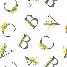 Floral Alphabet - Oh So Soft Muslin Crib Sheet