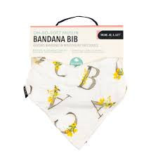 Floral Alphabet Oh So Soft Muslin Bandana Bib