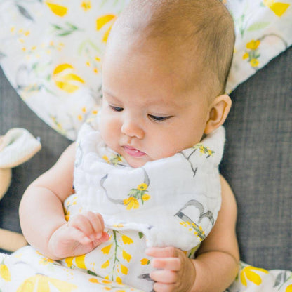 Floral Alphabet Oh So Soft Muslin Bandana Bib