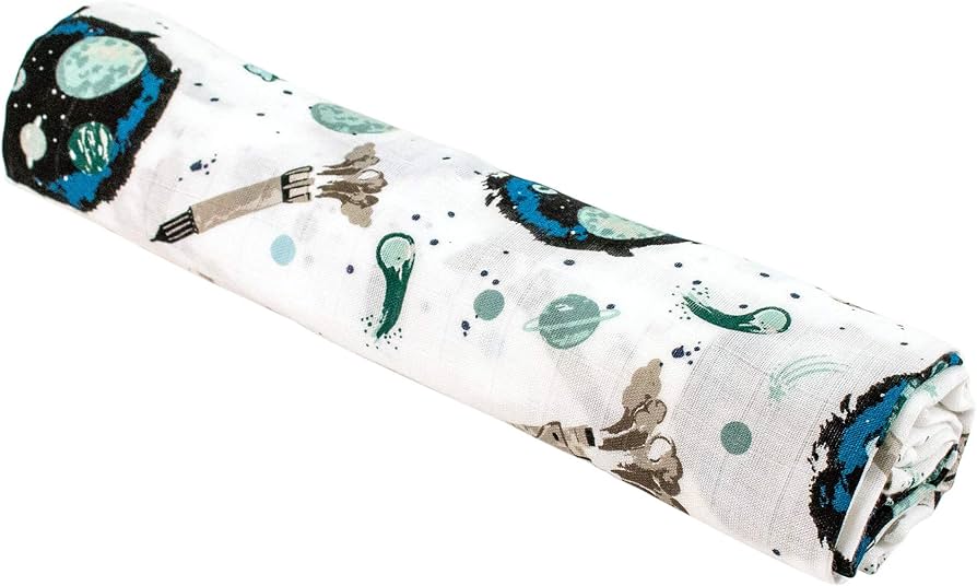 Muslin Swaddle Blanket Oh So Soft  - Space