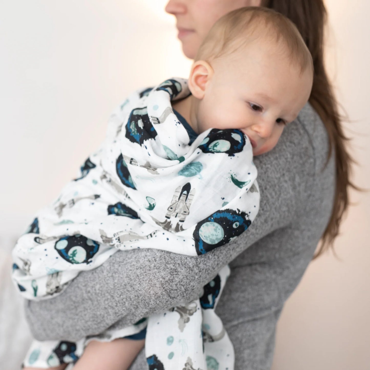 Muslin Swaddle Blanket Oh So Soft  - Space