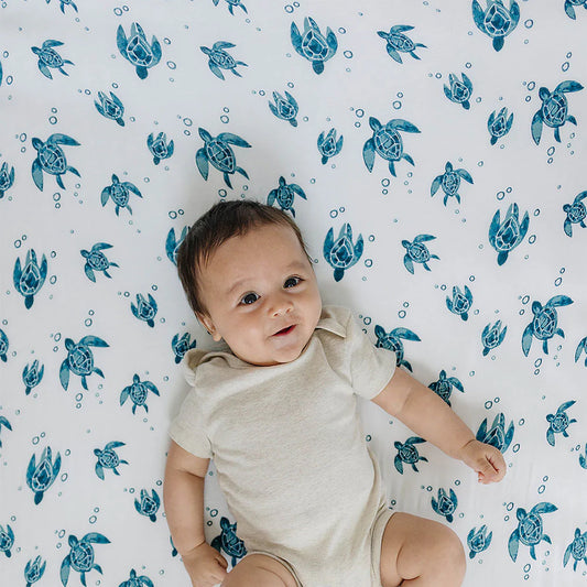 Sea Turtles Oh So Soft Muslin Crib Sheet