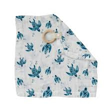 Sea Turtles Oh So Soft Muslin Teether Blanket