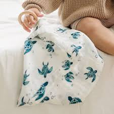 Sea Turtles Oh So Soft Muslin Teether Blanket