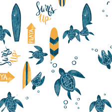 Surf + Sea Turtles Oh So Soft Muslin Burp Cloths