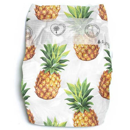 Organic Diapers Size 2 - 3-6kg - 32 Diapers - Tropical Print