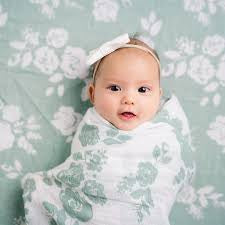 Muslin Swaddle Blanket Set Premium Cotton Vintage Floral + Modern Floral