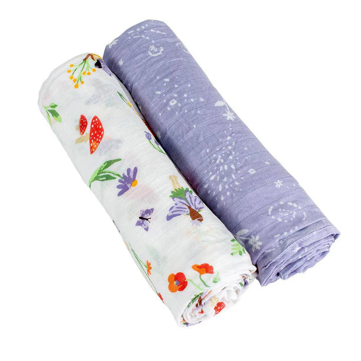 Muslin Swaddle Blanket Set Oh So Soft Woodland Fairy + Fairy Dust