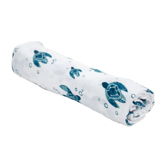 Muslin Swaddle Blanket Oh So Soft Sea Turtles