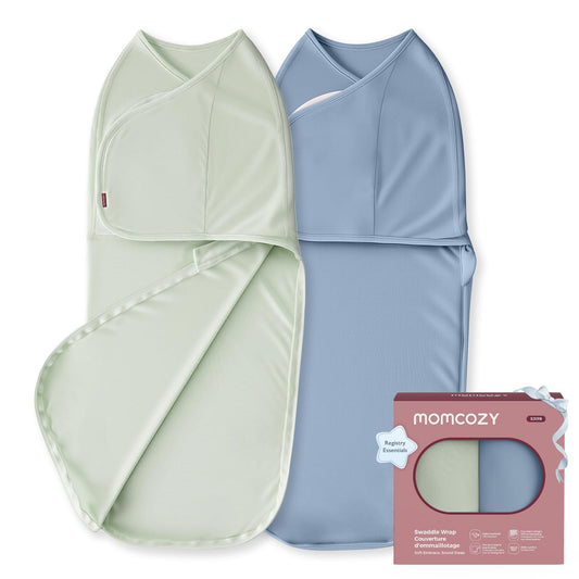Swaddle Wraps - 0-3M, 2-Pack - Blue & Green
