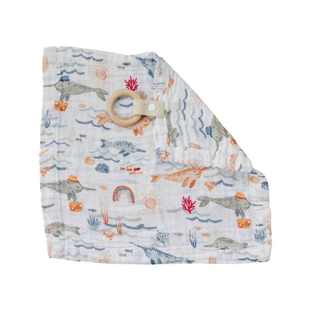 Narwhal Classic Muslin Teether Blanket