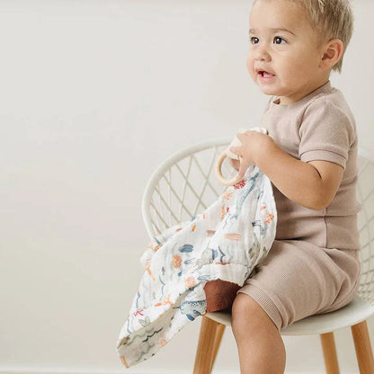 Narwhal Classic Muslin Teether Blanket