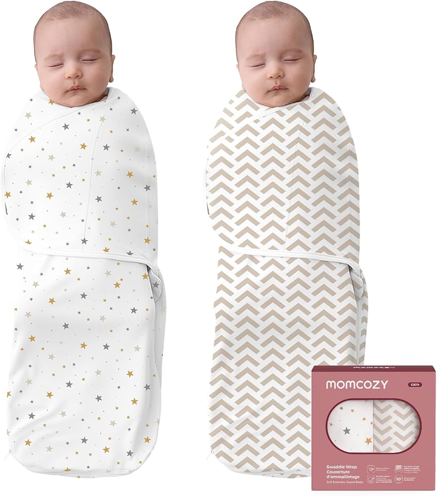 Swaddle Wraps-  0-3M, 2-Pack - Geometric & Stars
