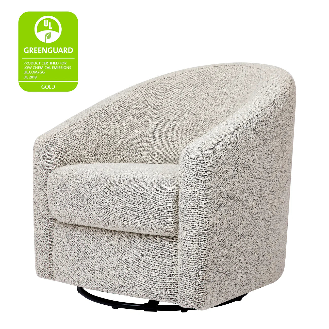 Pre-Order Madison Swivel Glider in Boucle - Black White Boucle