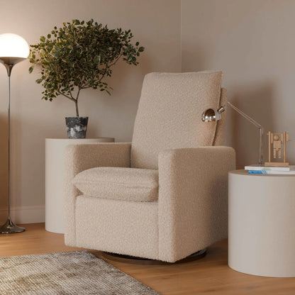 Pre-Order Cali Pillowback Swivel Glider in Shearling