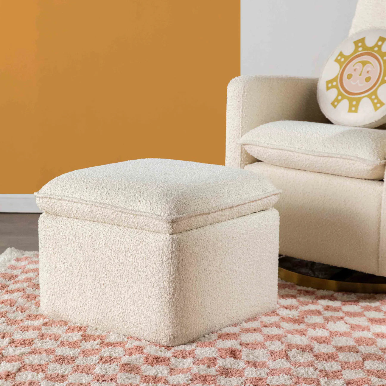 Pre-Order Cali Storage Ottoman in Boucle