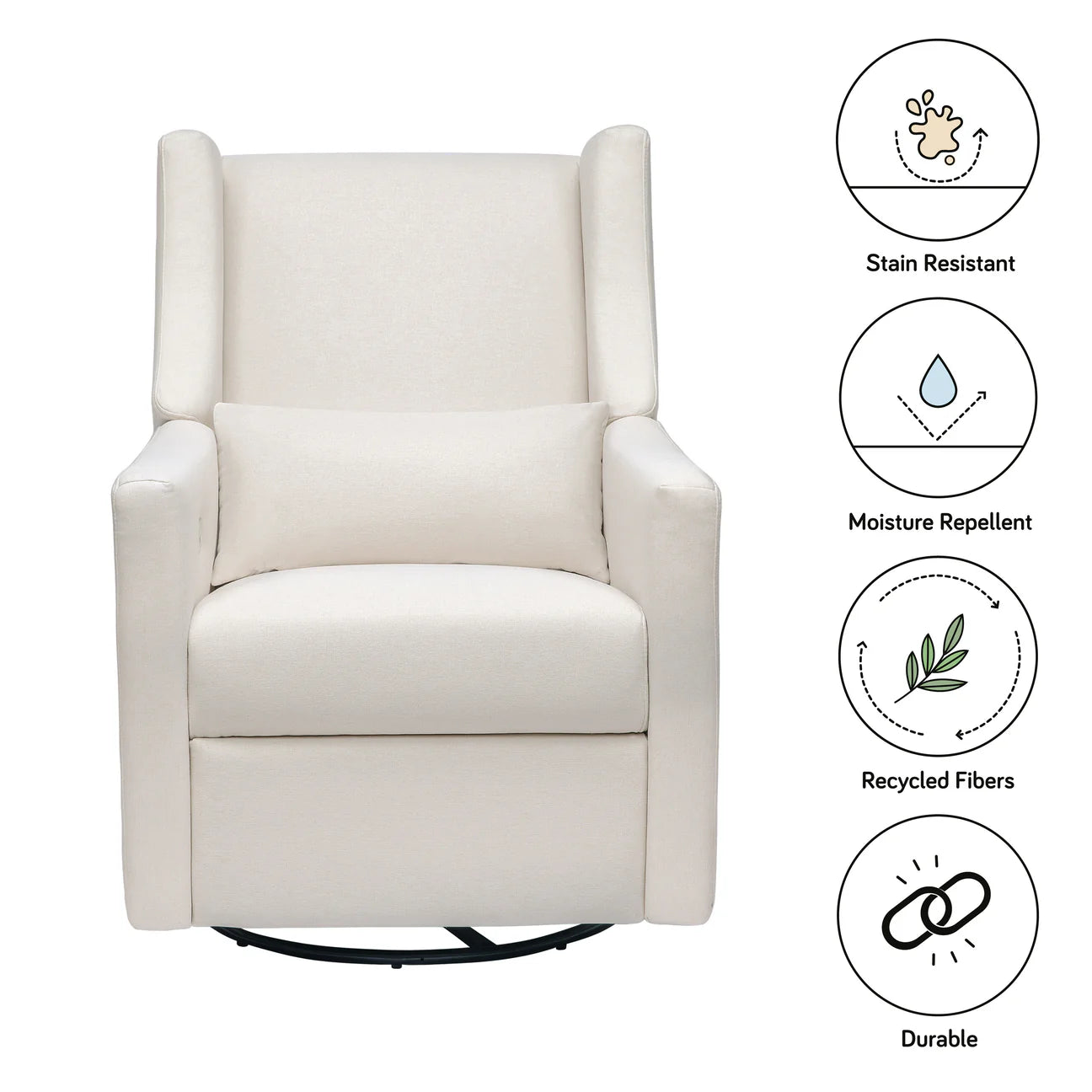 Pre-Order Kiwi Electronic Recliner and Swivel Glider in Eco-Performance Fabric with USB port | Water Repellent & Stain Resistant