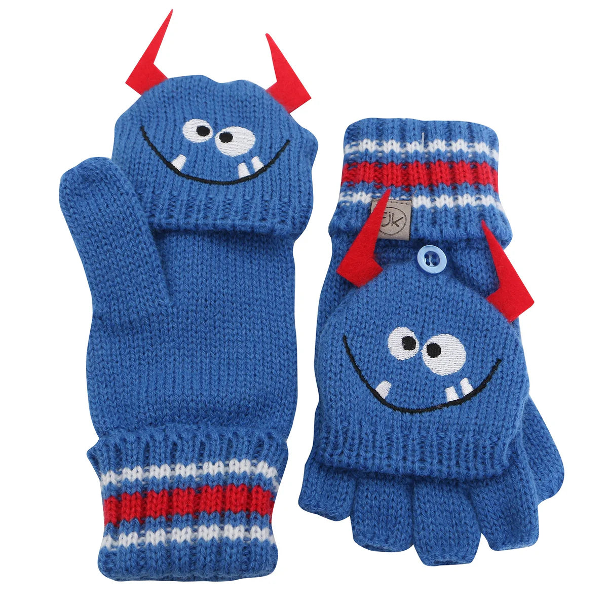 Baby Knitted Mittens - Monster