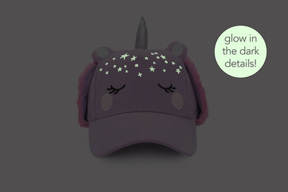 Kids 3D Winter Cap with Ear Flaps - Unicorn (2-4y)
