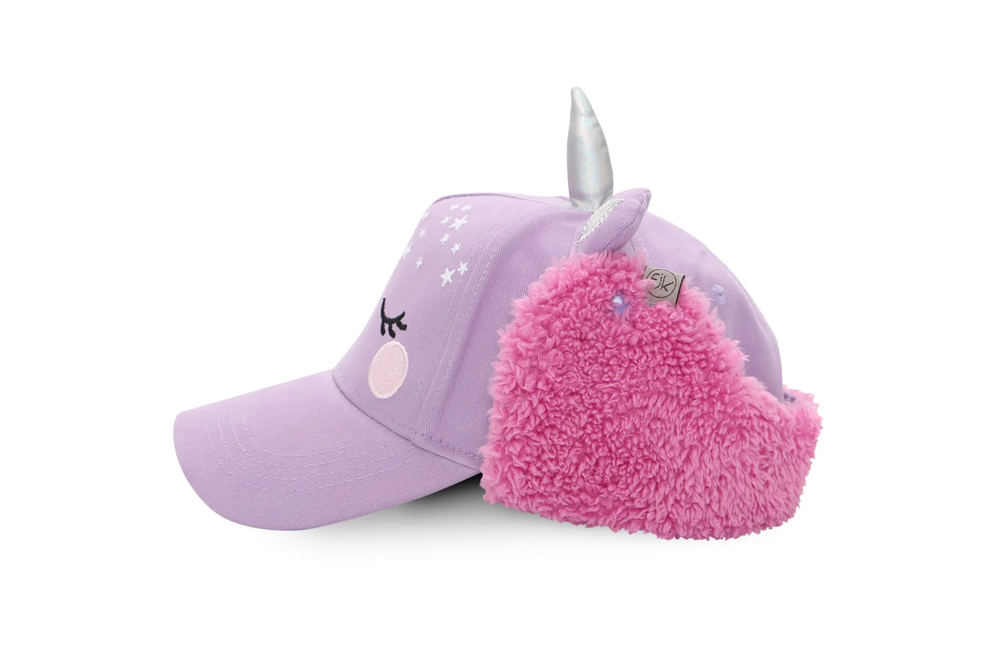 Kids 3D Winter Cap with Ear Flaps - Unicorn (2-4y)