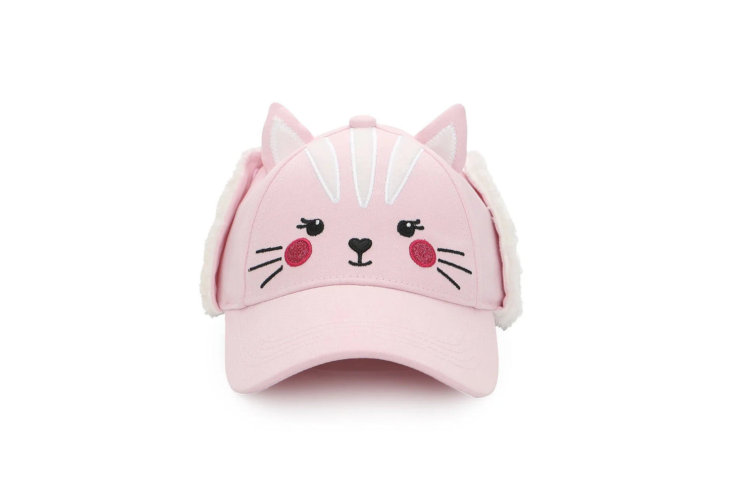 Kids 3D Winter Cap with Ear Flaps - Cat (4-6y+)