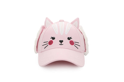 Kids 3D Winter Cap with Ear Flaps - Cat (4-6y+)