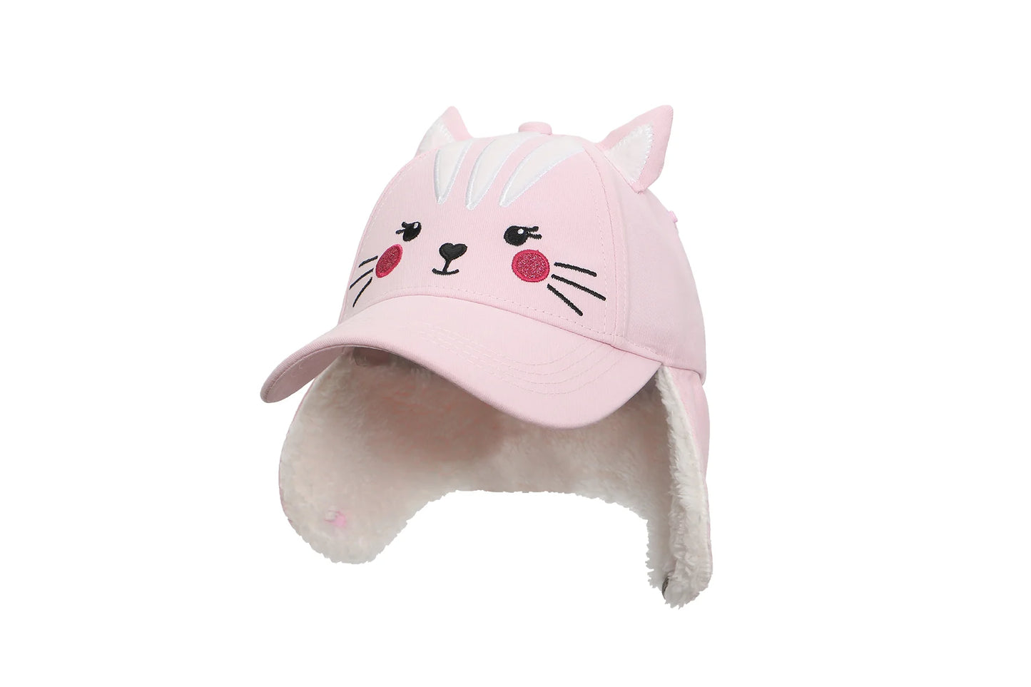 Kids 3D Winter Cap with Ear Flaps - Cat (4-6y+)