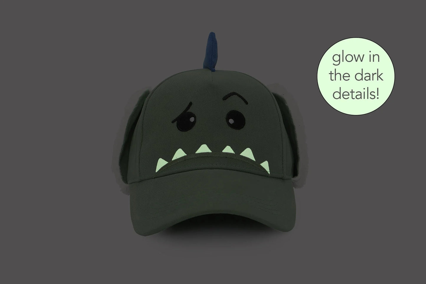 Kids 3D Winter Cap with Ear Flaps - Dino (4-6y+)