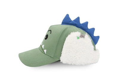 Kids 3D Winter Cap with Ear Flaps - Dino (4-6y+)