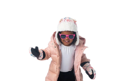 Kids & Baby Water Repellent Trapper Hat - Floral (2-4y)