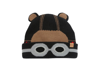 Kids Knitted Beanie - Bear (2-6y+)